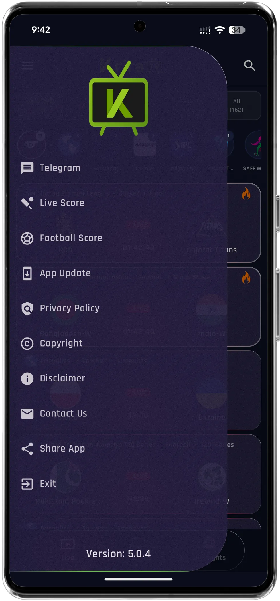 Krira TV screenshot 2